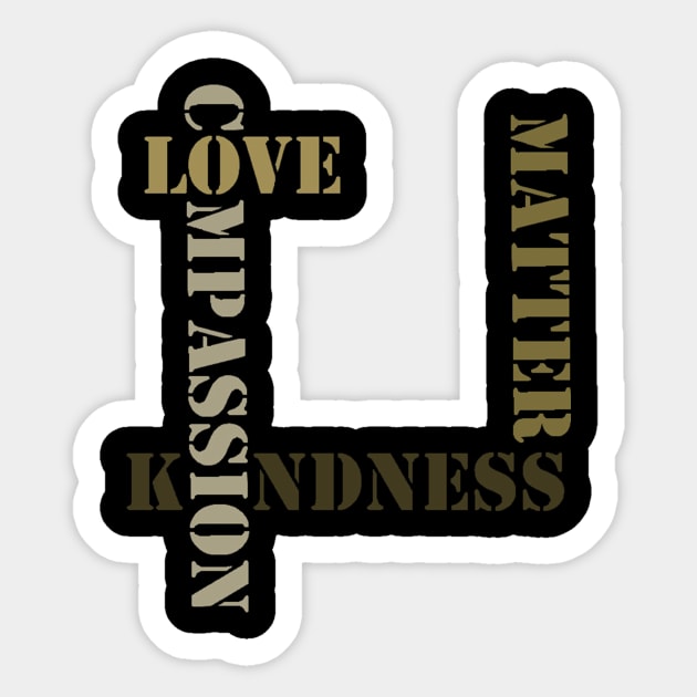 Love Kindness Compassion Sticker by Anung